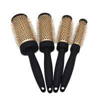 New Design Curly Hair Comb Aluminum Tube Nylon Hair Brush Custom Round Hair Brush