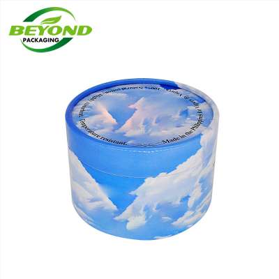 best-selling custom cardboard container hand made round tube coated art paper cosmetic oil packing