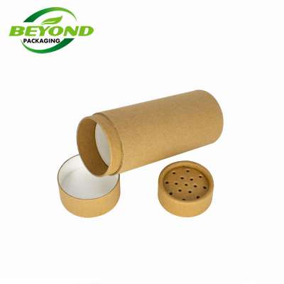 Recycled High Quality Kraft Cosmetic Cardboard Tube With Powder Shaker Dry Shampoo Packaging