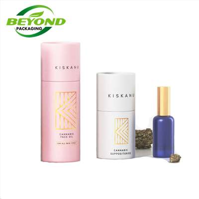 custom biodegradable eco friendly 100% recycled Kraft core cardboard tube containers packaging for face cream jar gift cosmetic