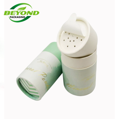 Eco friendly  Sea Salt Canister Packaging Paper Tube With paper Top Shaker