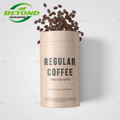 Custom printing cylinder coffee cardboard packaging paper jar food grade tube