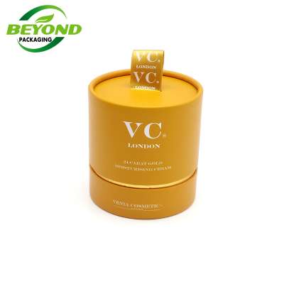 luxury custom paper cardboard cosmetic jars beauty personal care round tube with lids packing