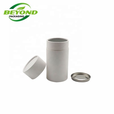 Custom printing round packaging paper container for tea white tube packaging