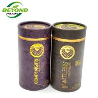 Custom printed eco friendly coffee containers golden color alwminum foil packaging biodegradable cardboard kraft paper tube