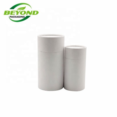 Custom printing cylinder food grade white cardboard paper tube print packaging  box