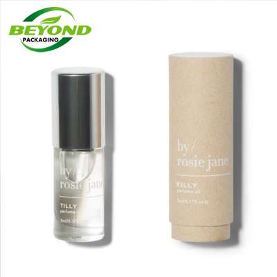 Essential oil bottle paper tube box glass dropper bottle packaging cosmetic paper cylinder tube