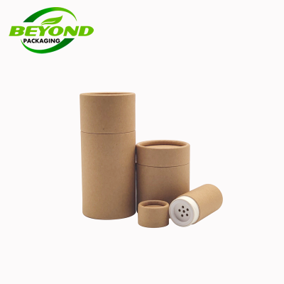 Custom printing paper spice containers with shaker tops canister round cardboard boxes paper tube